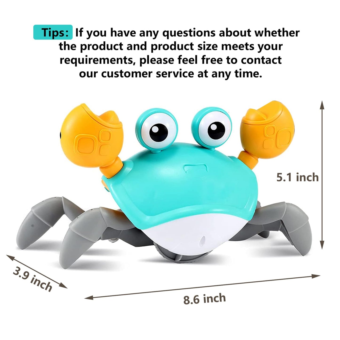 control future Crawling Crab Baby Toy - Infant Tummy Time Toys 3 4 5 6 7 8 9 10 11 12 Babies Boy 3-6 6-12 Learning Crawl 9-12 12-18 Walking Toddler 36 Months Old Music Development 1st Birthday Gifts