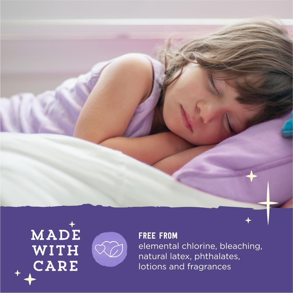 Amazon Brand - Mama Bear Girl's Nighttime Underwear for Bedwetting, Overnight Protection, Hypoallergenic, Size S/M (38-65 lbs), 44 Count, White