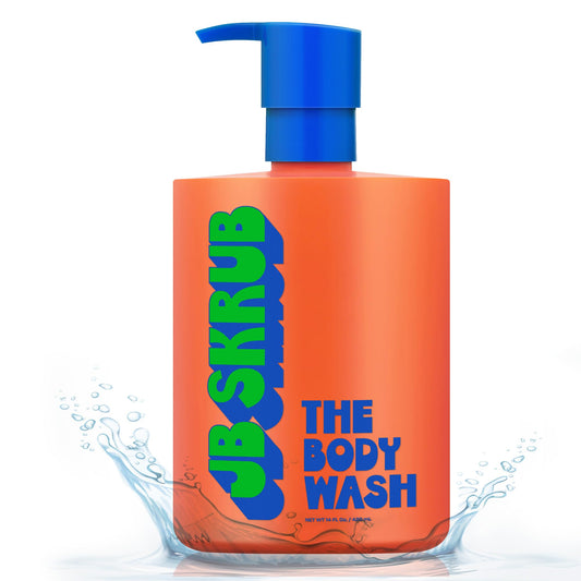 JB SKRUB - The Body Wash for Kids, Tween & Teen Boys with Foaming Action & Natural Citrus Scent - No Harsh Ingredients Boys Body Wash - Conquer Adolescent Funk with Confidence - 14 Oz.