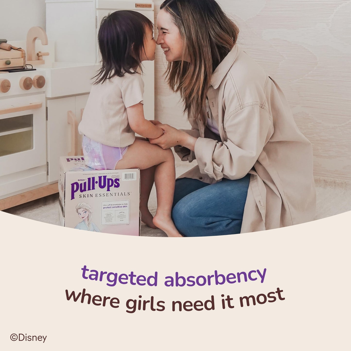 Pull-Ups Girls' Skin Essentials Potty Training Pants, Training Underwear, 4T-5T (38-50 lbs), 14 Ct